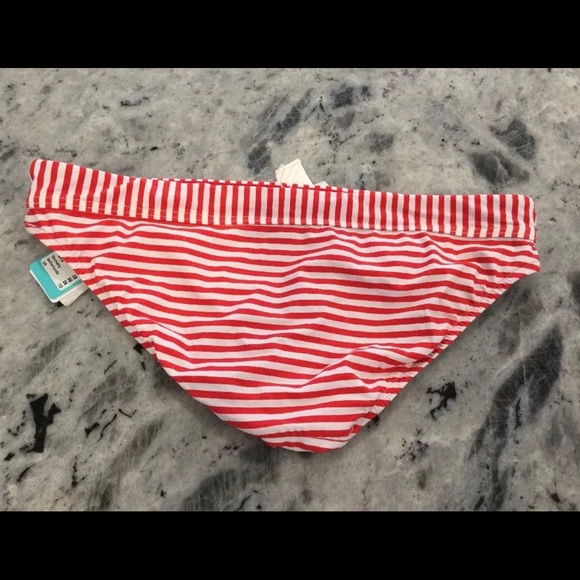 NWT Red & White stripe bikini bottom size 6 - Picture 2 of 6